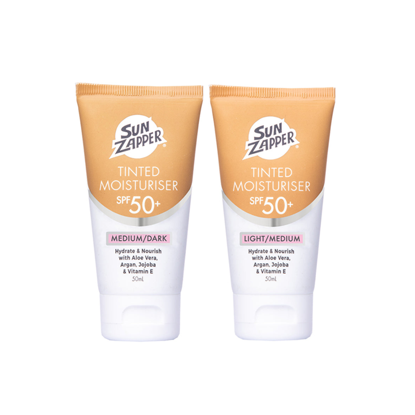 TWIN PACK Tinted Moisturiser SPF50+ Light/Medium & Medium/Dark