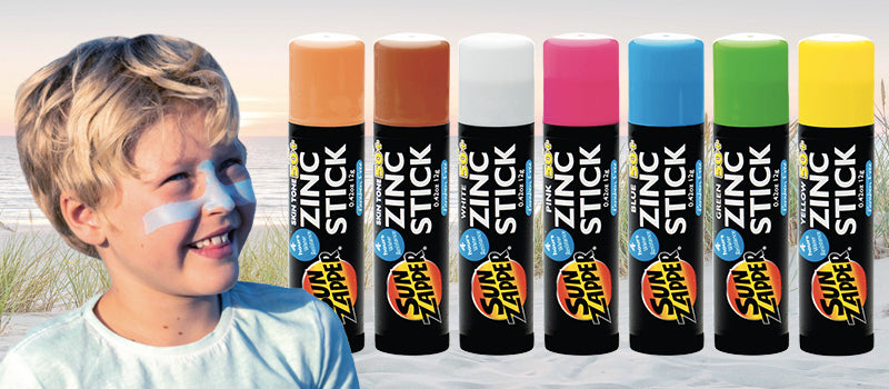 Sun Zapper Zinc Sticks SPF50+ Water Resistant 4 hours