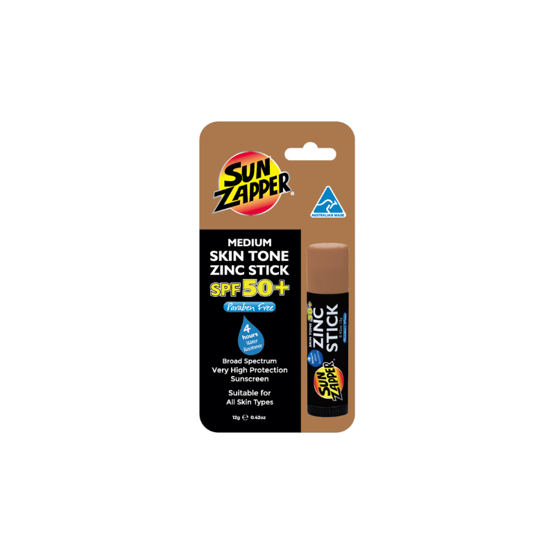 Sun Zapper Zinc Stick Medium Skin Tone Packaged