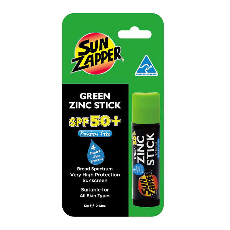 Sun Zapper Green Zinc Stick SPF 50+ Packaged Sun Zapper Zinc Sticks